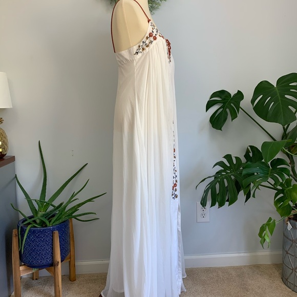 NWT Ethereal Maxi Dress, Renaissance Festival, White spring fairy gown goddess - Picture 4 of 9